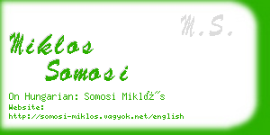 miklos somosi business card